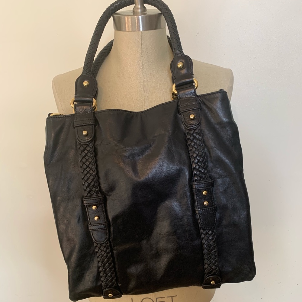 Badgley Mischka Black Leather Purse